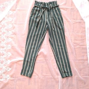 ❤️XS Green stripe high waisted pants
